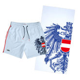 Sommer Kombo Badehose Badetuch hellblau #Farbe_Hellblau
