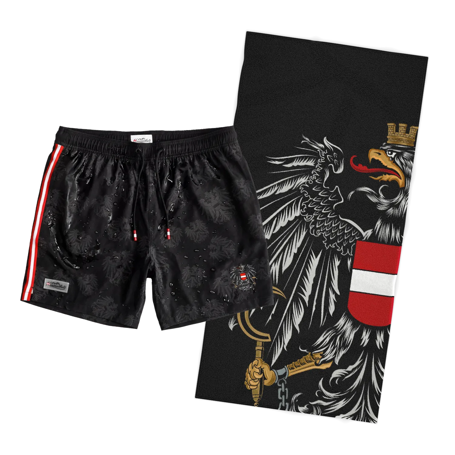 Kombo Deal - Badehose und Badetuch - Schwarz