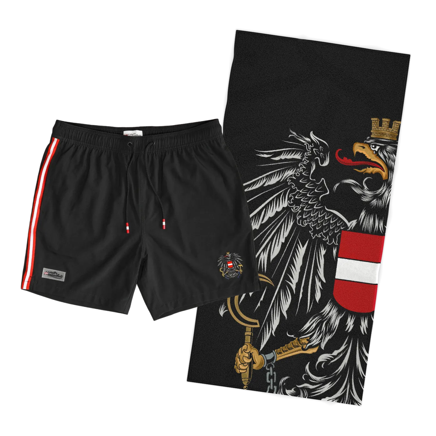 Kombo Deal - Badehose und Badetuch - Schwarz