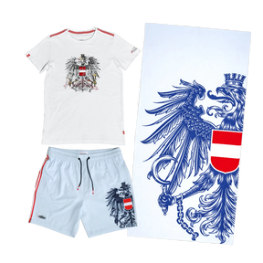 Kombo Deal - Badehose, T-Shirt und Badetuch - Hellblau