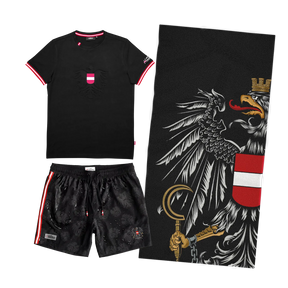 Kombo Deal - Badehose, T-Shirt und Badetuch - Schwarz