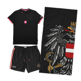 Sommer Kombo Badehose Badetuch T-Shirt schwarz #Farbe_Schwarz