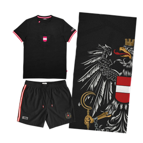 Kombo Deal - Badehose, T-Shirt und Badetuch - Schwarz