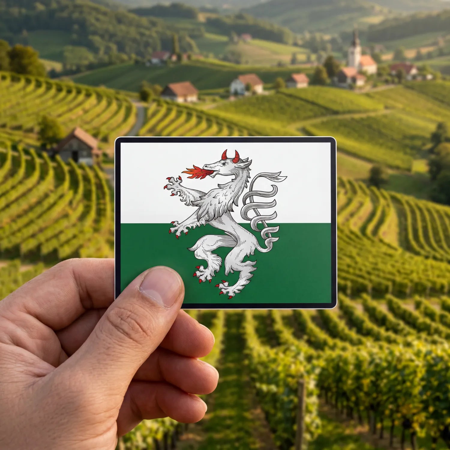 Steiermark Aufkleber Weinberge