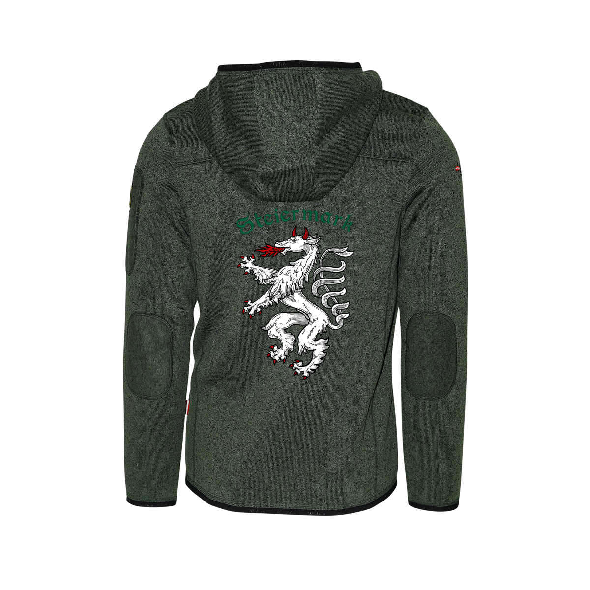 Steiermark Kultjacke mit Kapuze - Dunkelgrün