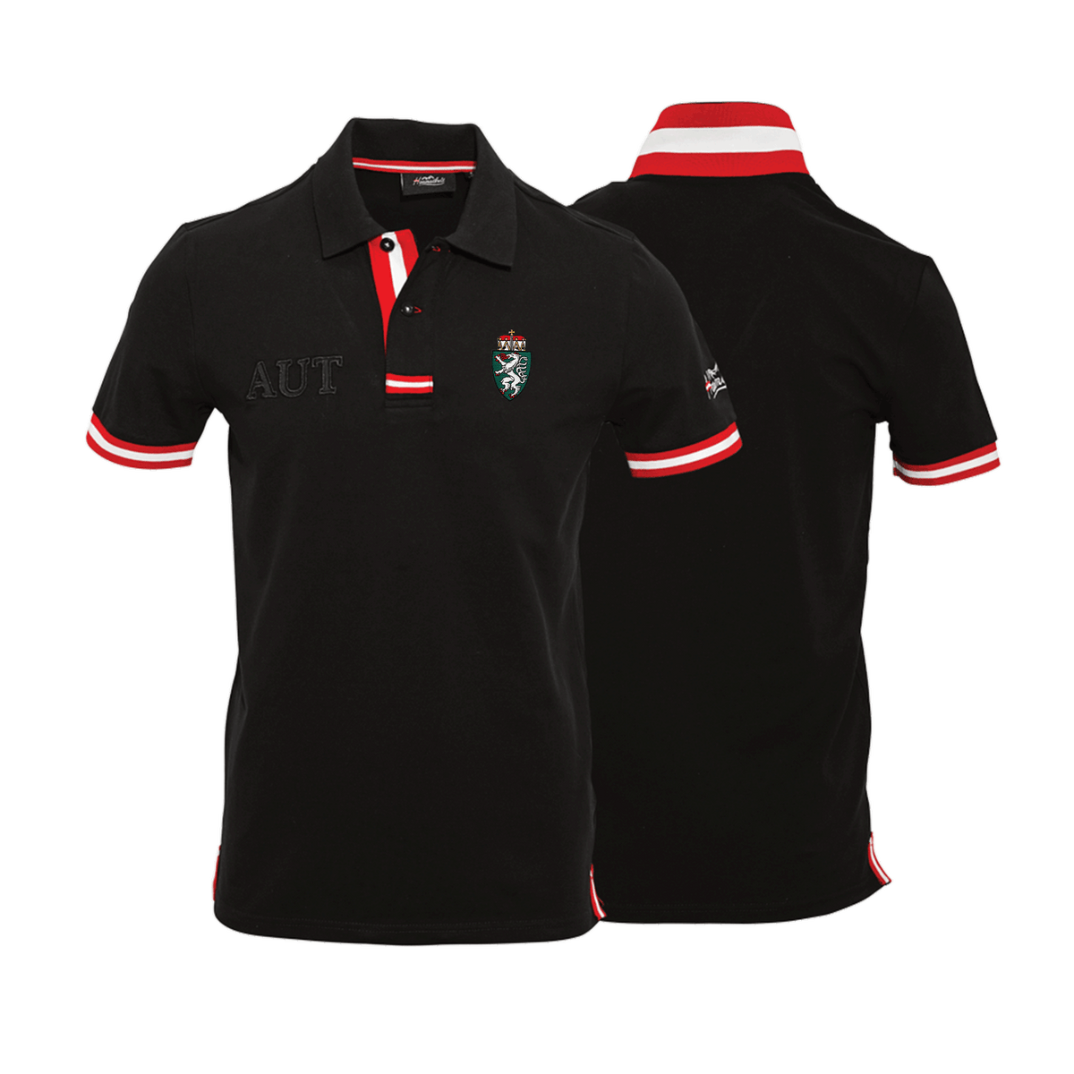 Steiermark Panther Polo Shirt Herren schwarz