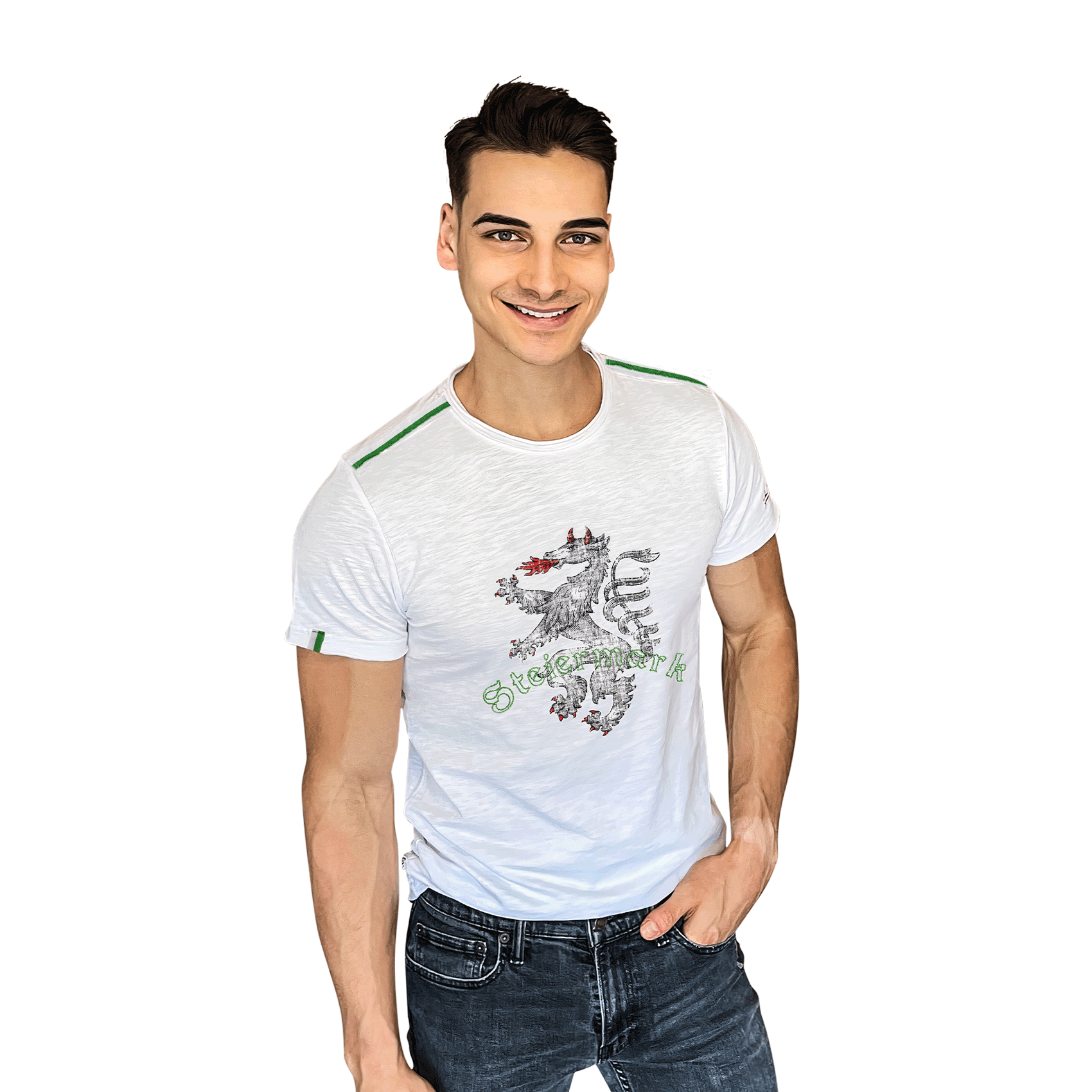 Steiermark T-Shirt weiß Herren