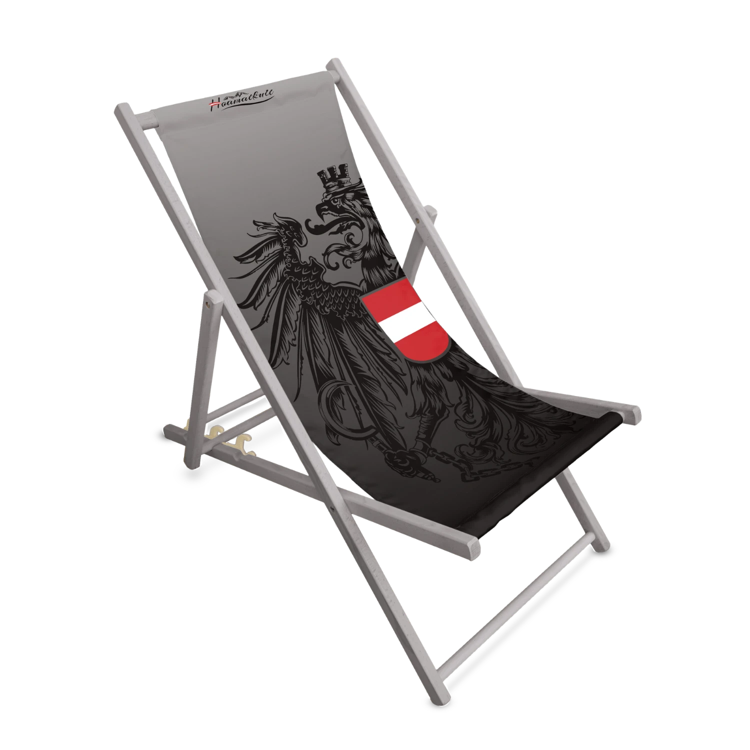 Strand Liegestuhl Österreich Adler grau