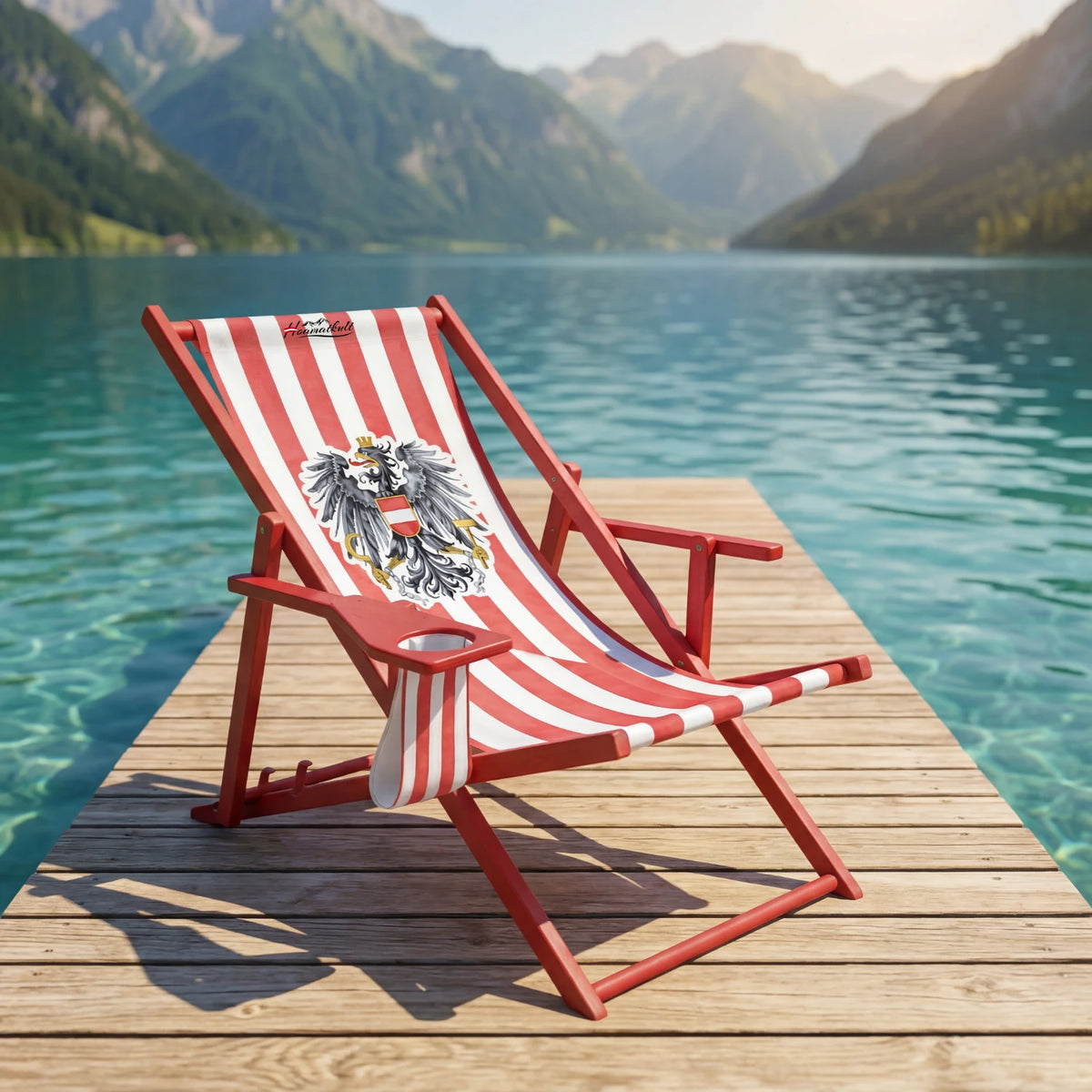 Strandstuhl rot-weiß-rot Österreich