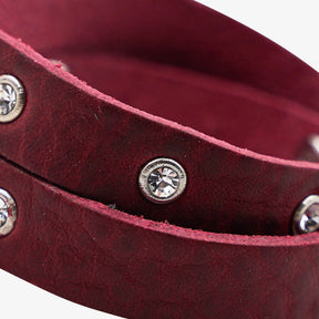 Strass Steine Lederarmband für Damen Dirndl Lederhose