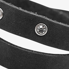 Strass Steine Lederarmband für Damen Tracht