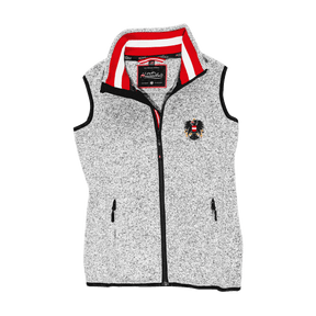 Strickfleece Gilet mit Österreich Stick Damen