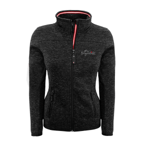 Strickfleece Jacke Bergverliebt schwarz