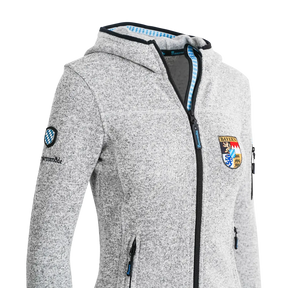Strickfleece Jacke Damen Bayern Wappen
