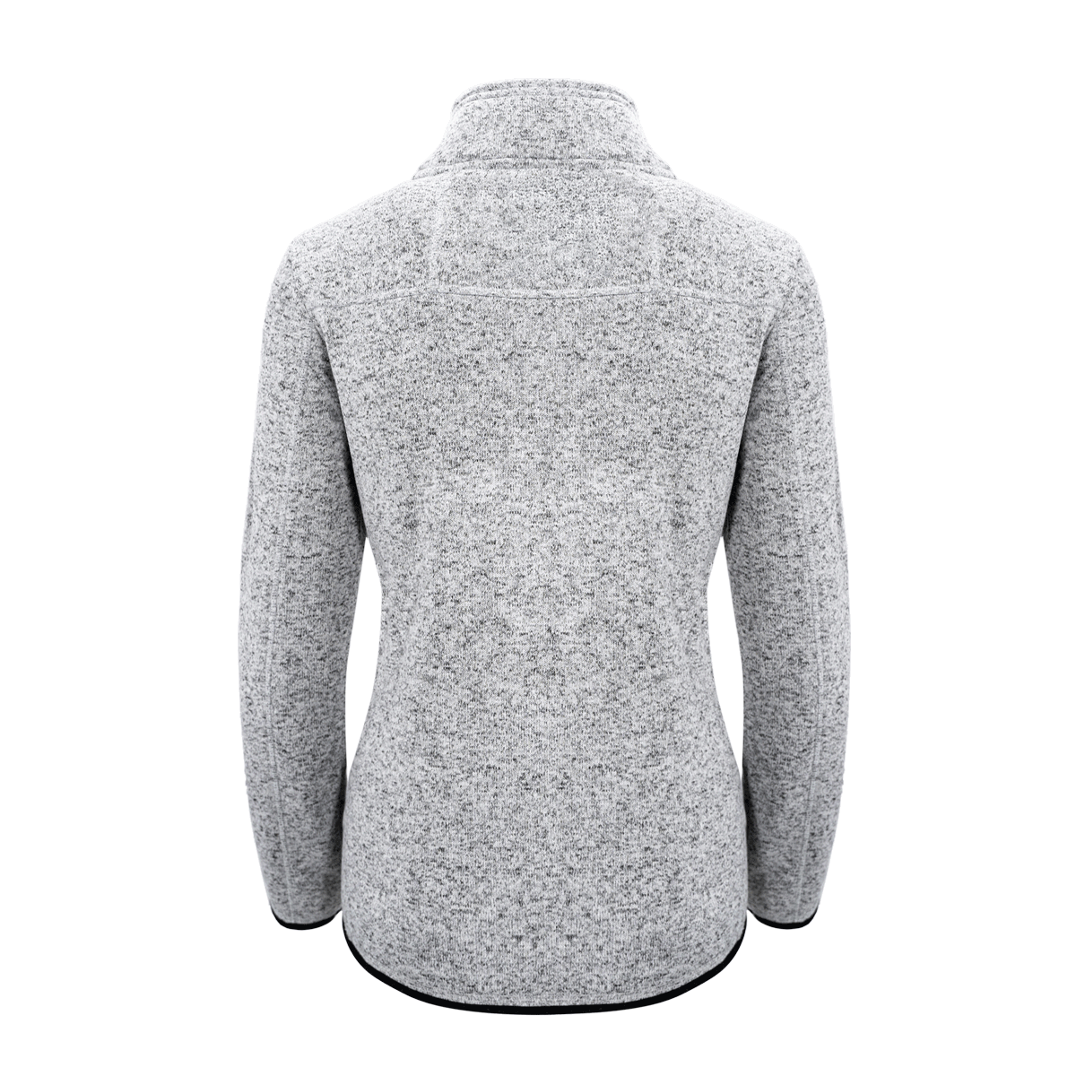Strickfleece Jacke Damen ohne Kapuze hellgrau Hoamatkult