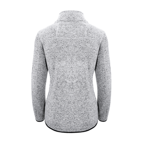 Strickfleece Jacke Damen ohne Kapuze hellgrau Hoamatkult