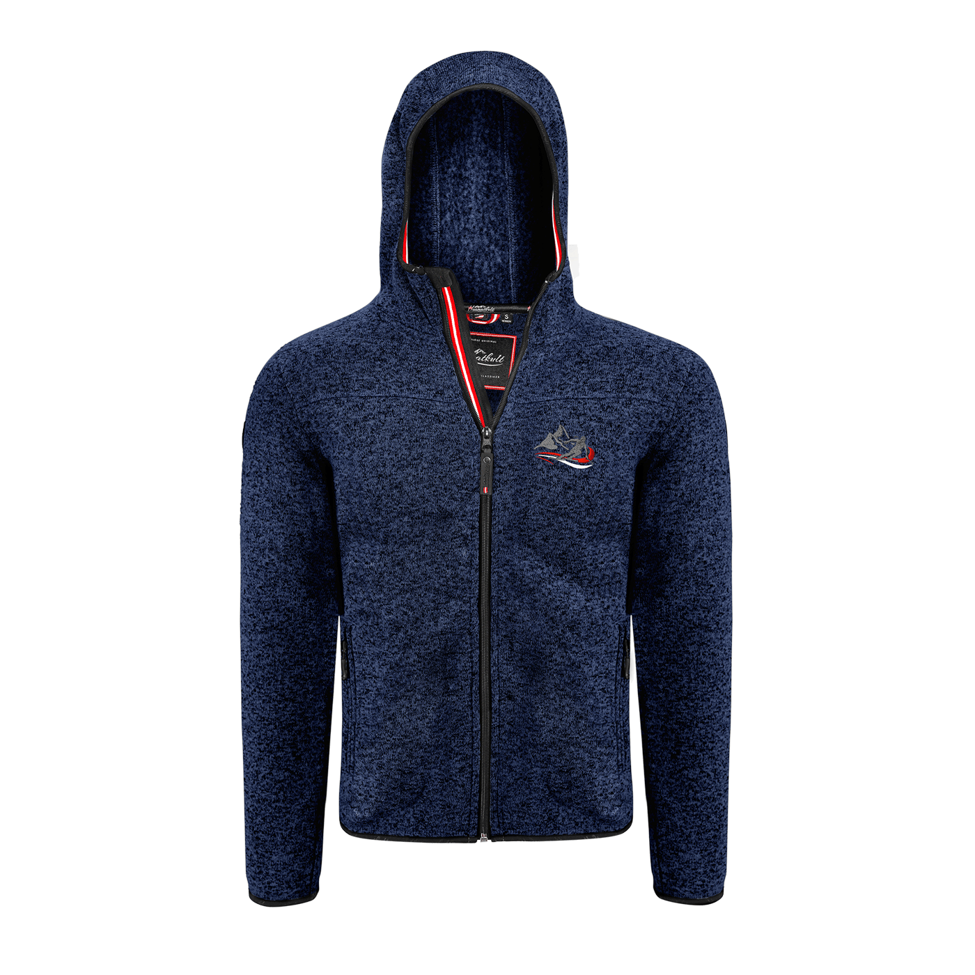 Kultjacke mit Kapuze - Berg/Skifahrer