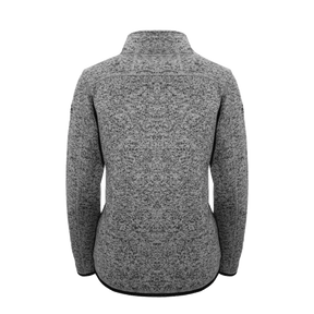 Strickfleece Jacke für Damen ohne Kapuze anthrazit