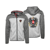 Strickfleece Jacke für Herren Österreich #Farbe_Hellgrau/Dunkelgrau