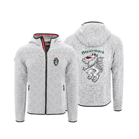 Steiermark Kultjacke mit Kapuze - Hellgrau