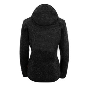 Strickfleece Jacke Hoamatkult schwarz Damen