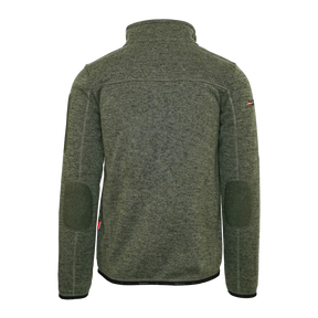 Strickfleece Jacke ohne Kapuze Herren dunkelgrün