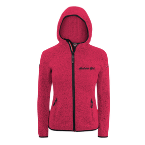 Strickfleece Jacke rot Damen