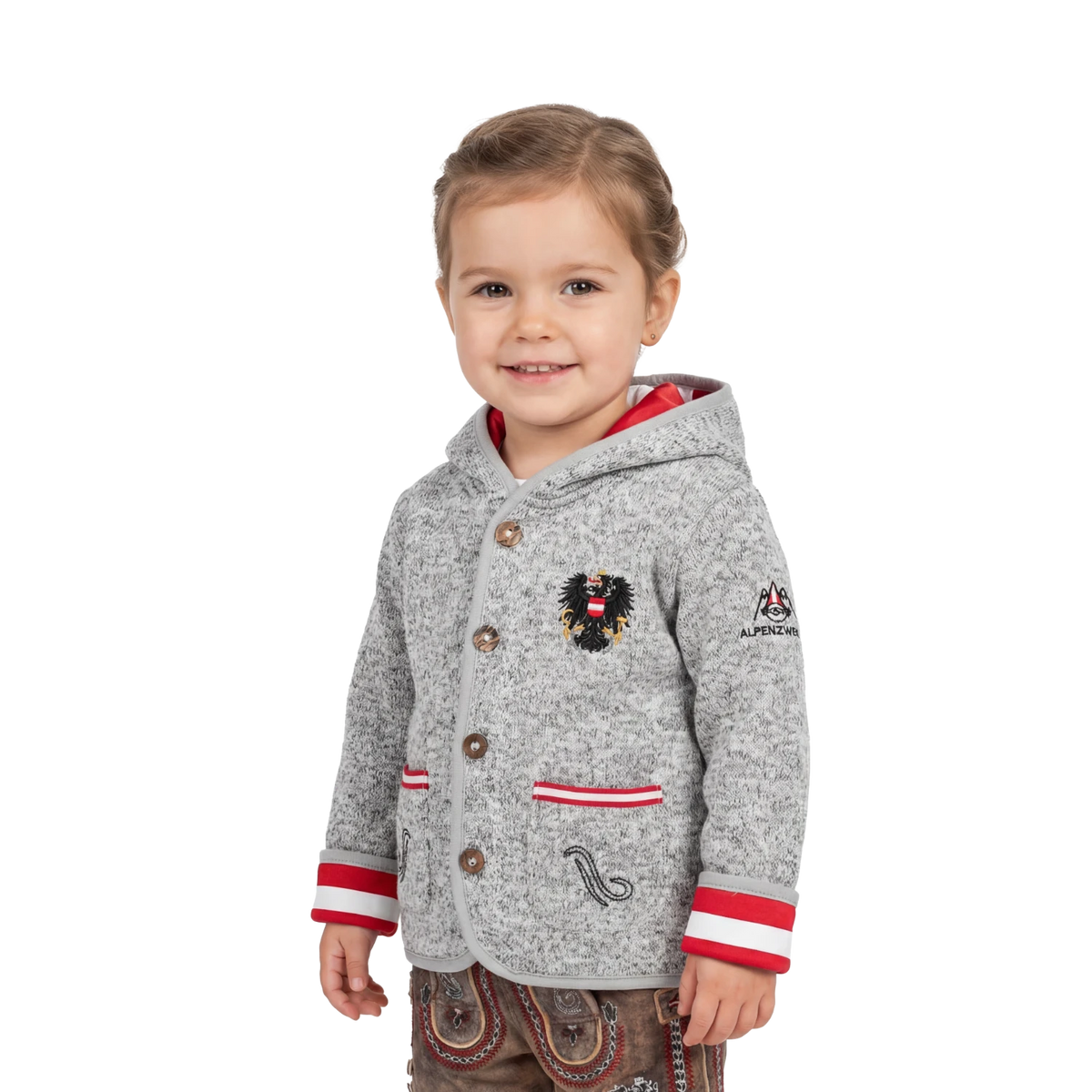 Strickfleece Trachten Jacke Kinder