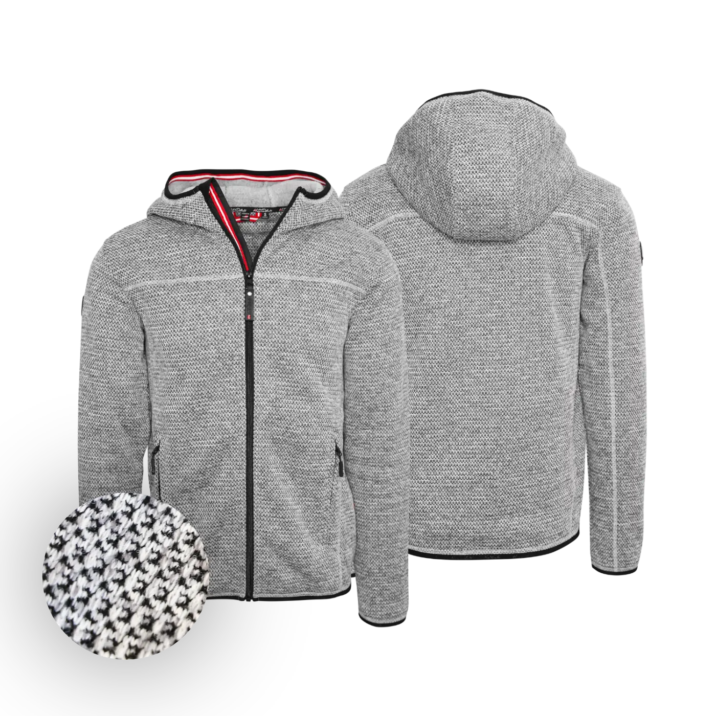 Hoamatkult Kultjacke mit Kapuze - Strickoptik