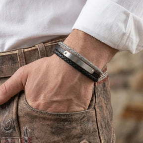 Stylisches Echtleder Edelstahl Armband Fuer Herren F1e2f659 8f40 4b32 Bc20 Aa39ee9e8438