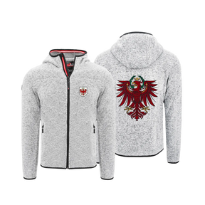 Tirol Kultjacke mit Kapuze - Hellgrau
