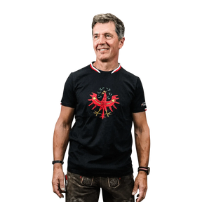 Tiroler T-Shirt Herren Schwarz