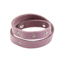 Trachten Armband rosa für Damen Echtleder