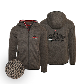 Berg Kultjacke mit Kapuze - Strickoptik