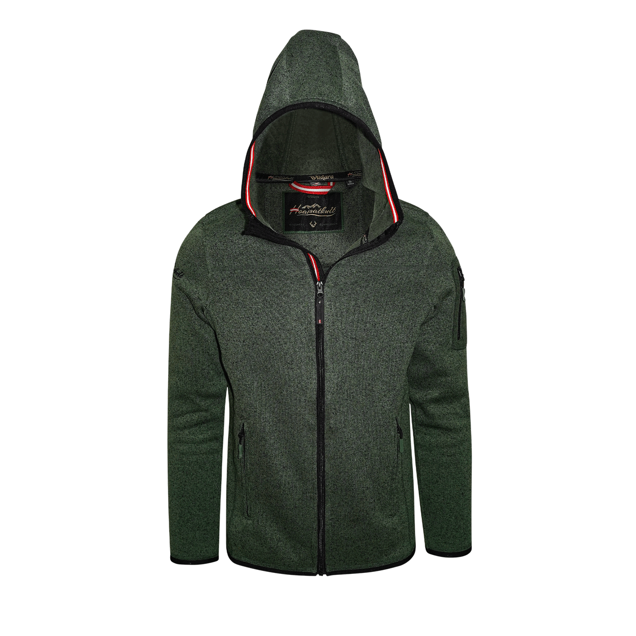 Trachten Fleece Jacke Herren grün