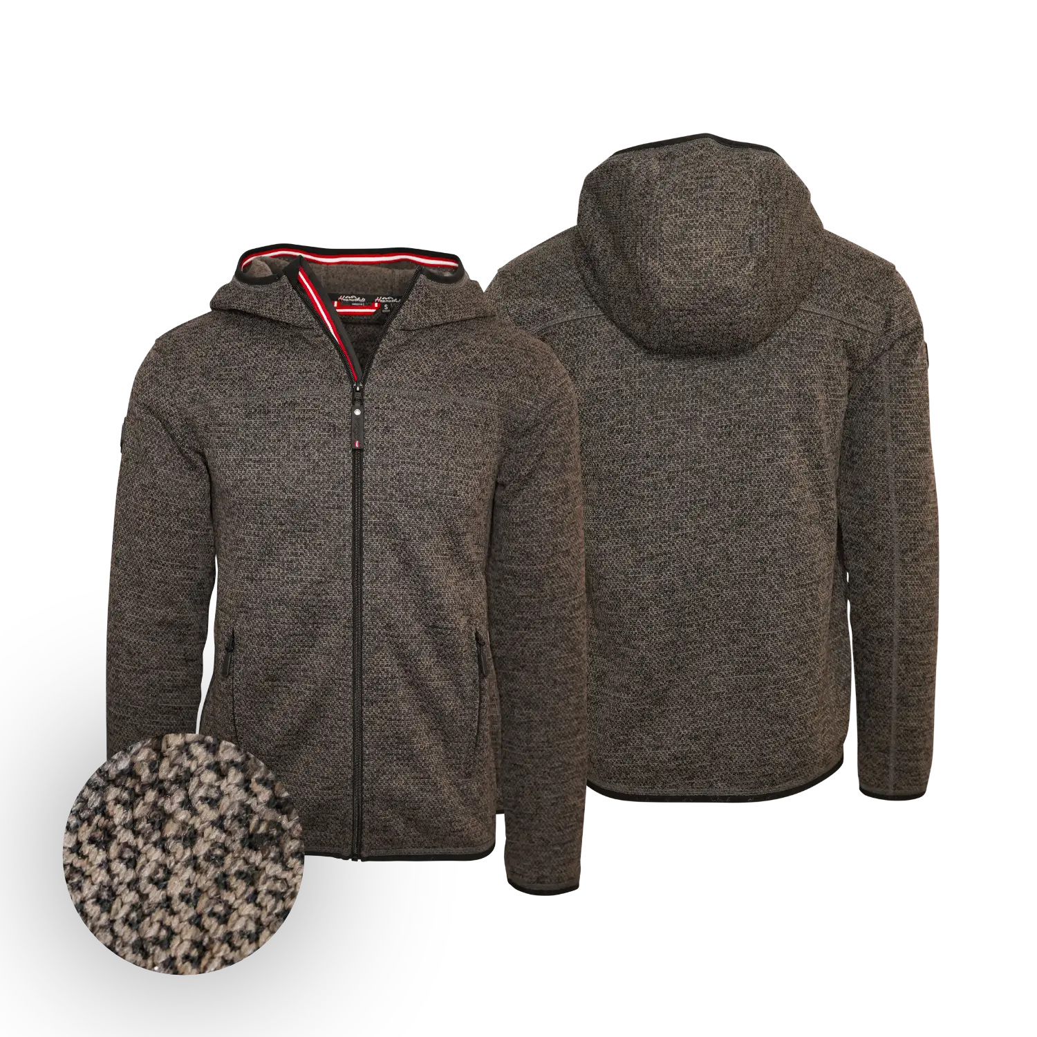 Hoamatkult Kultjacke mit Kapuze - Strickoptik