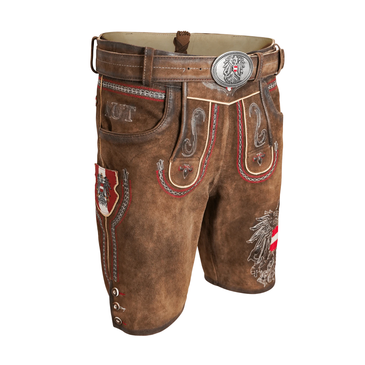 Kult Lederhose Österreich Adler - Klassik Braun