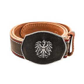 Trachtengürtel aus Echtleder mit Österreich Adler
