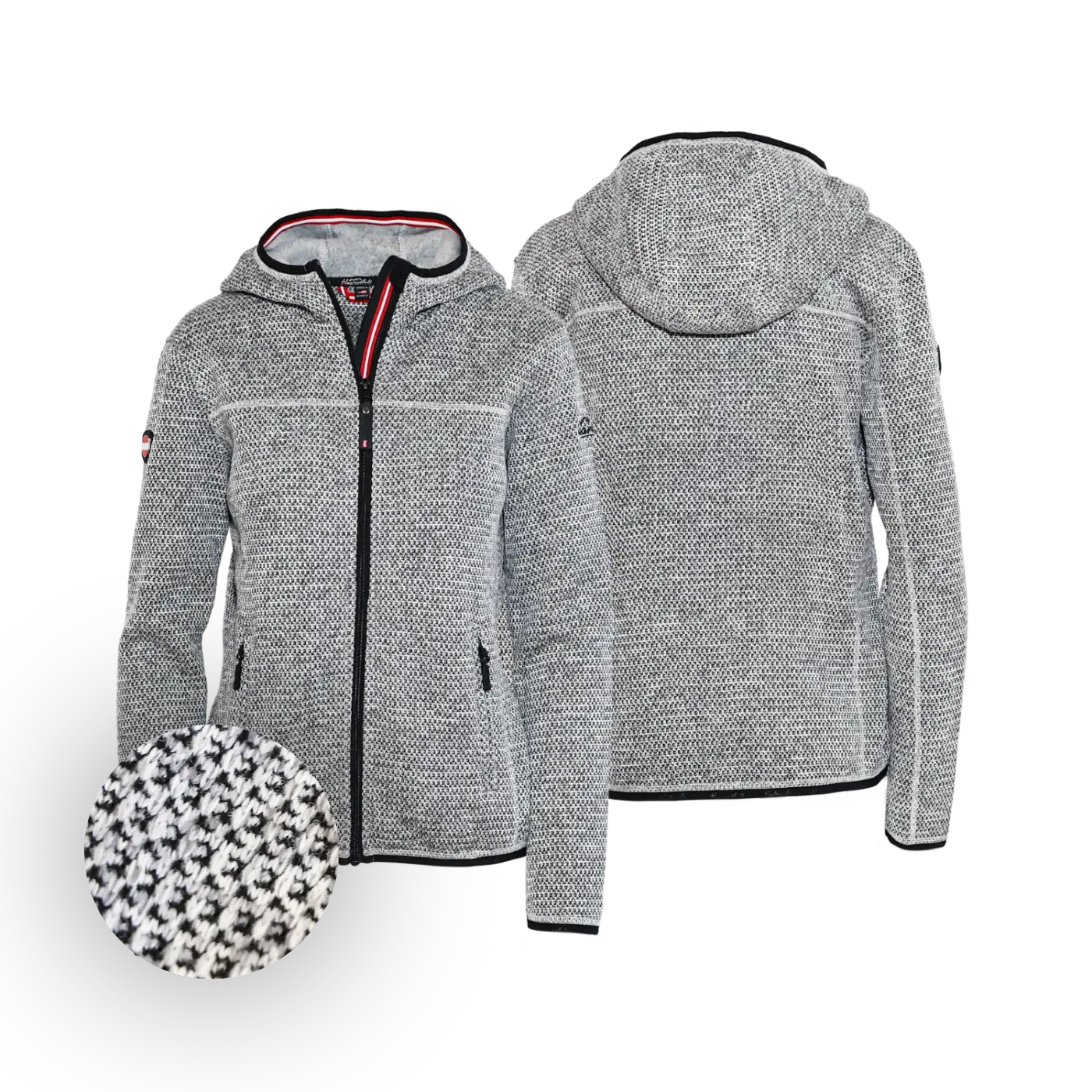 Hoamatkult Kultjacke mit Kapuze - Strickoptik