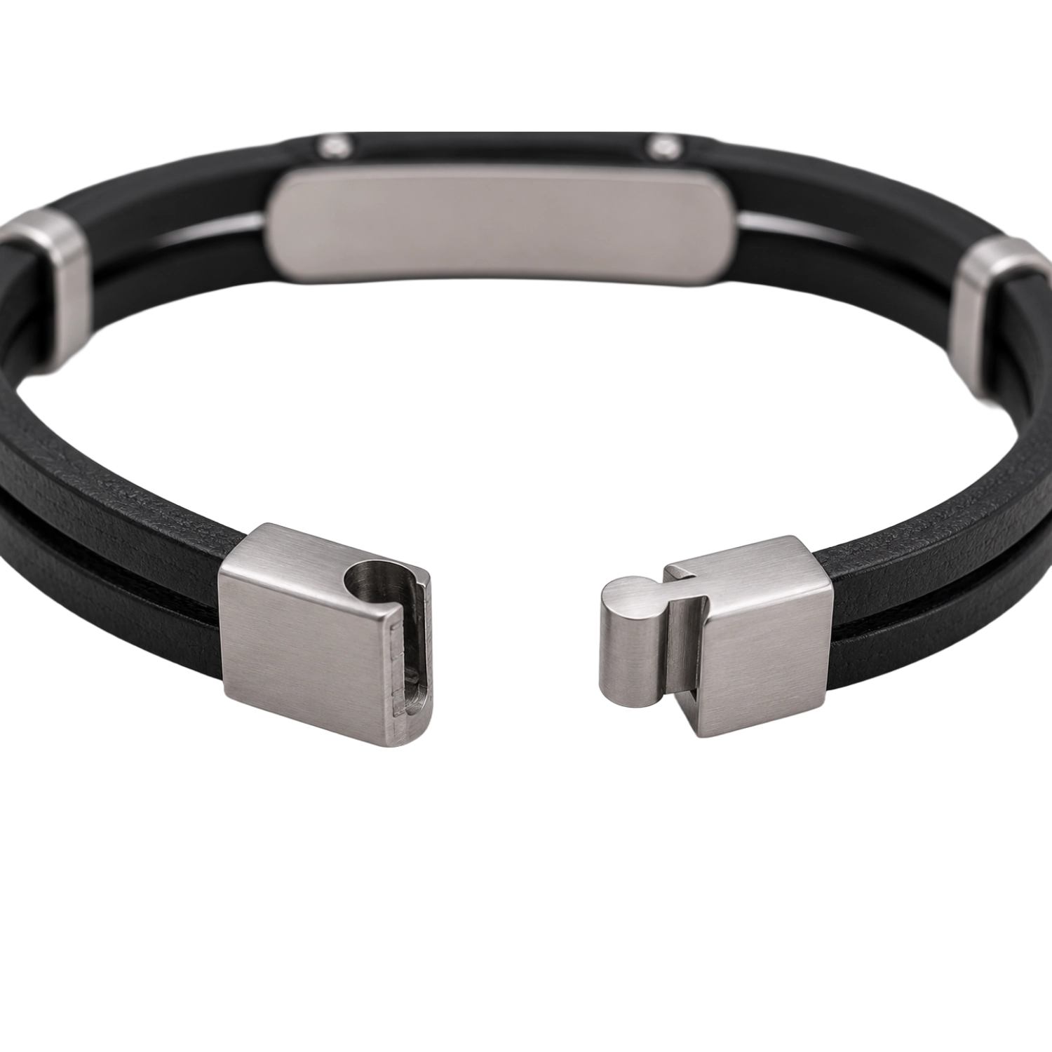 Verschluss Edelstahl Echtleder Armband