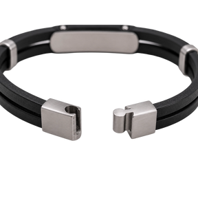 Verschluss Edelstahl Echtleder Armband