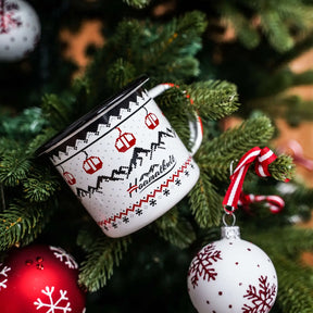 Retro Ski Emaille Tasse