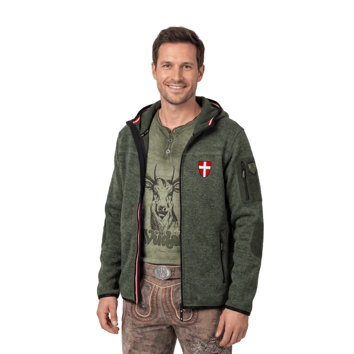 Wien Wappen Jacke Herren #Farbe_Dunkelgrün