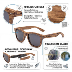 Österreich Holz Sonnenbrille - Klassiker