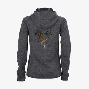 Edelweiss / Hirsch Strickfleece Jacke