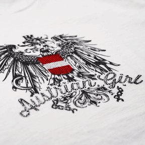 Austrian Girl Glitzer T-Shirt - weiss