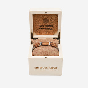 Armband Holz / Edelstahl Zebrano