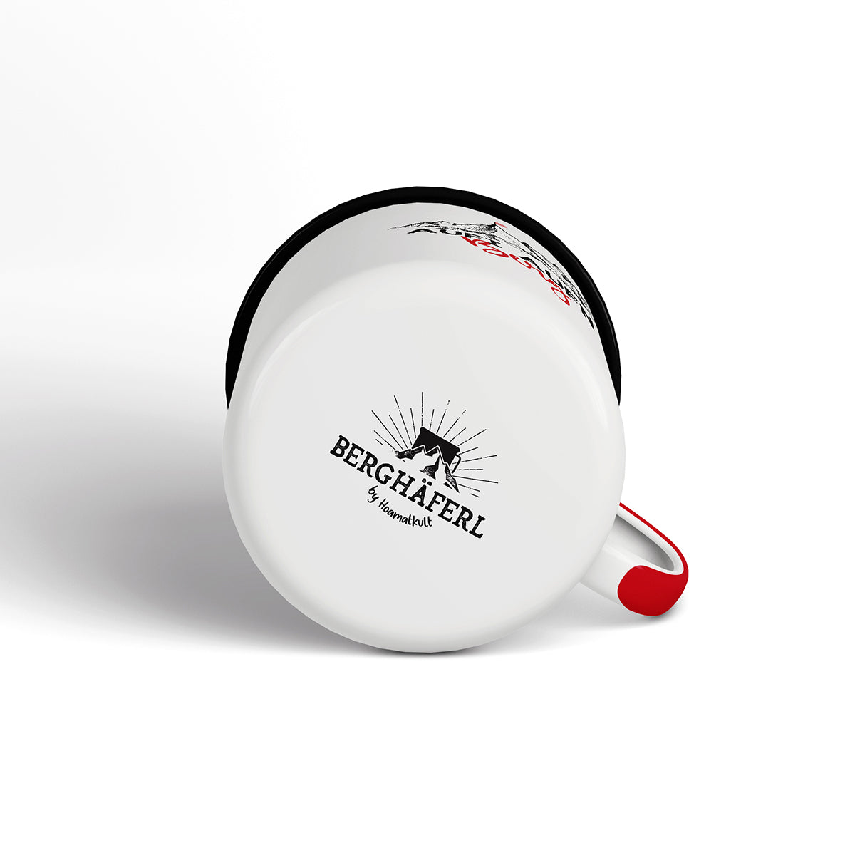 Aufi Aufn Berg Emaille Tasse