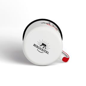 Aufi Aufn Berg Emaille Tasse