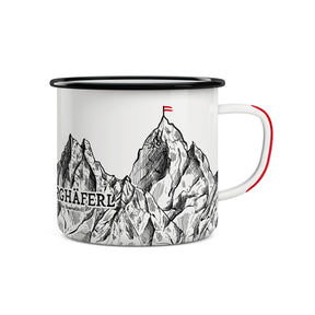 Berge Emaille Tasse